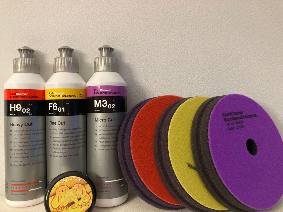 Kit para polimento automóvel