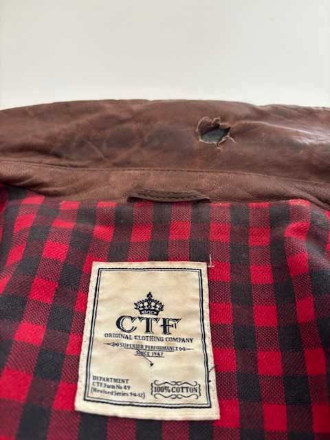 Casaco de pele castanho