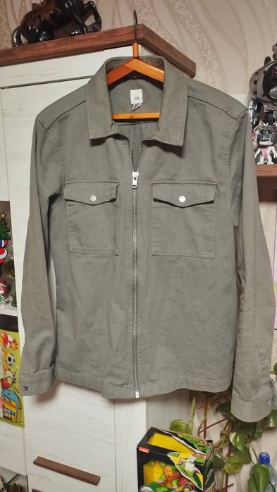 Оригинальная рубашка-куртка River Island | Overshirt | Хаки