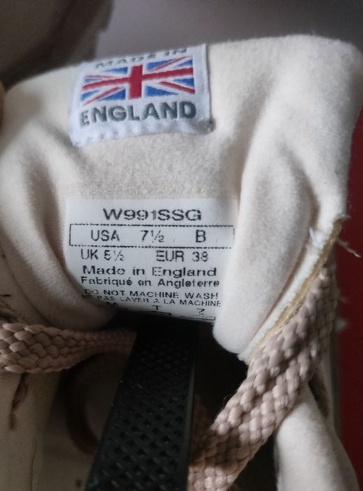 Buty New Balance 991 Beżowe Sneakersy Made in UK Retro Rozmiar 38