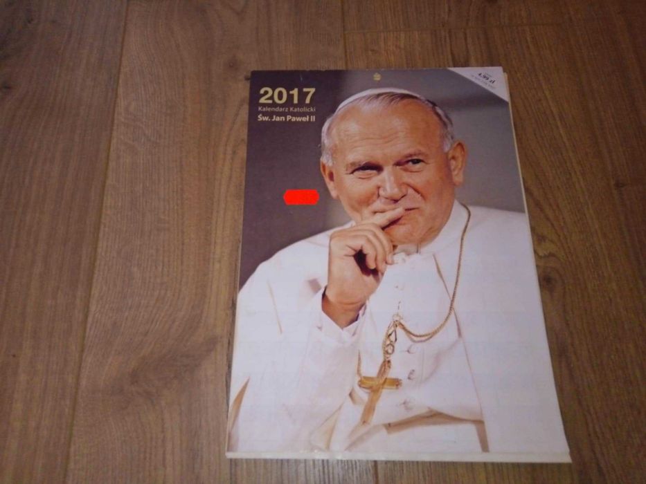 Kalendarz ścienny katolicki papieski papież Jan Paweł II 2017