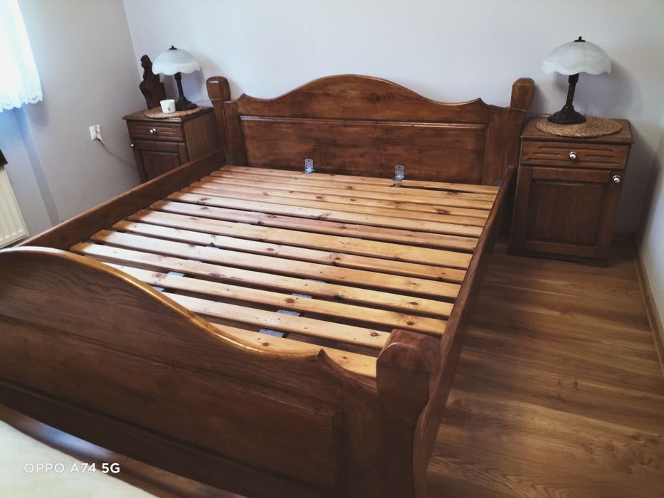 Sprzedam łóżko dębowe robione na zamówienie