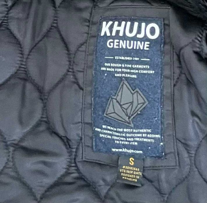 Khujo kurtka czarny płaszcz z kapturem vintage black 36 s m