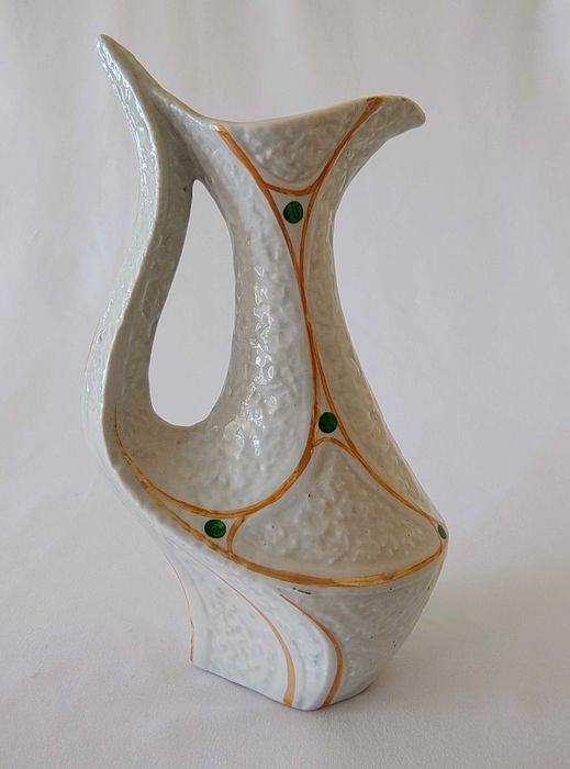 Kolekcjonerski porcelanowy wazon dzbanek Steatyt Katowice, Zygmunt Buksowicz, PRL, vintage