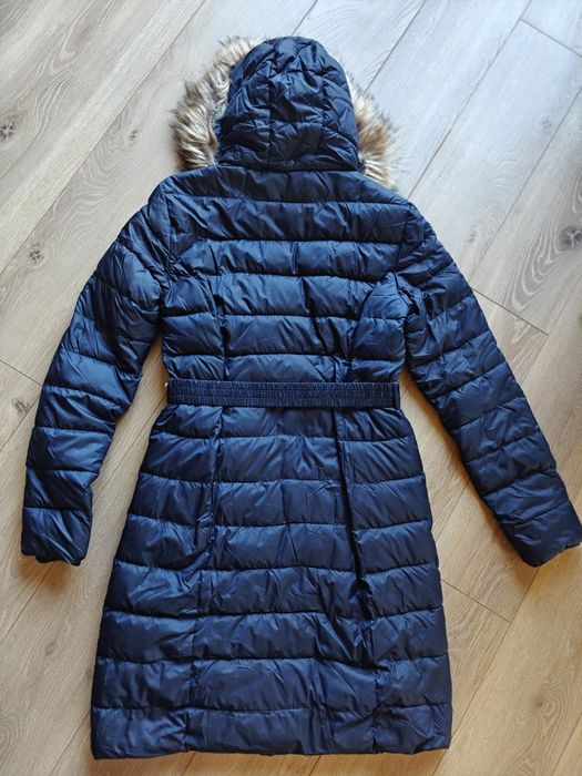 Rozm.36/S NOWY płaszcz zimowy granatowy taliowany Esmara