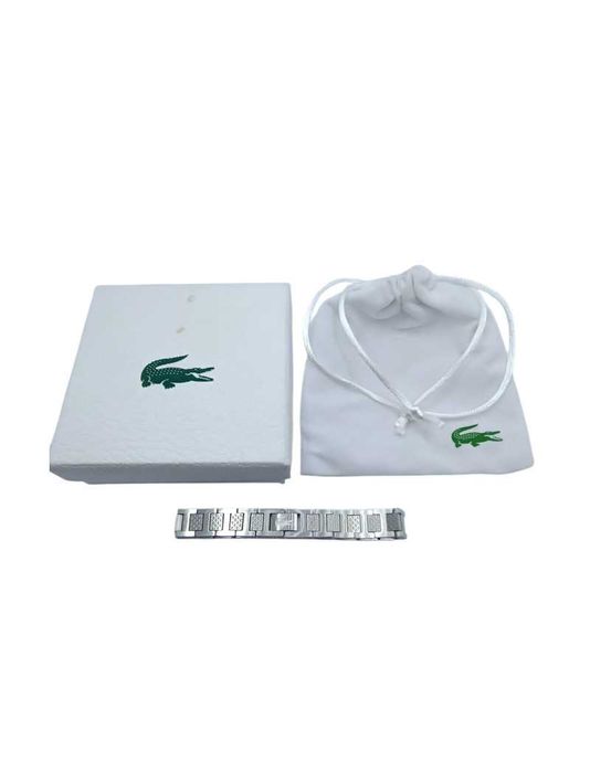 Bransoletka Lacoste Metropole ze stali nierdzewnej 41,45g dł. 20cm / jak nowa