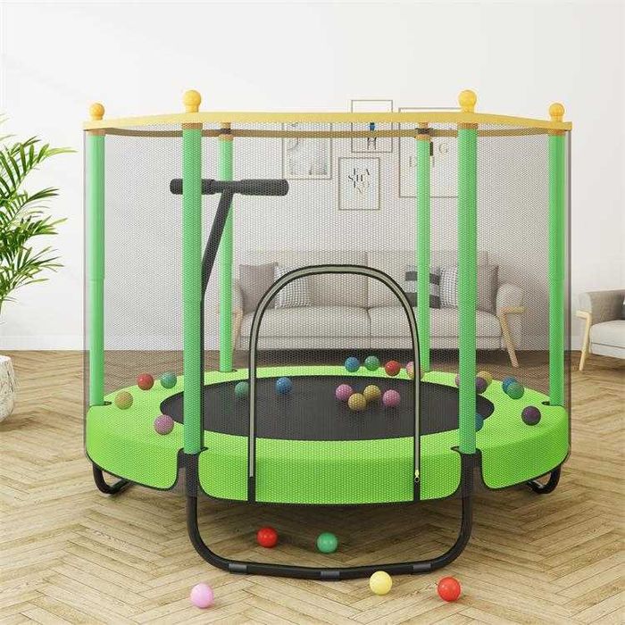 БАТУТ Funfit 252 cм з сіткою та драбинкою червоний, синій, зелений