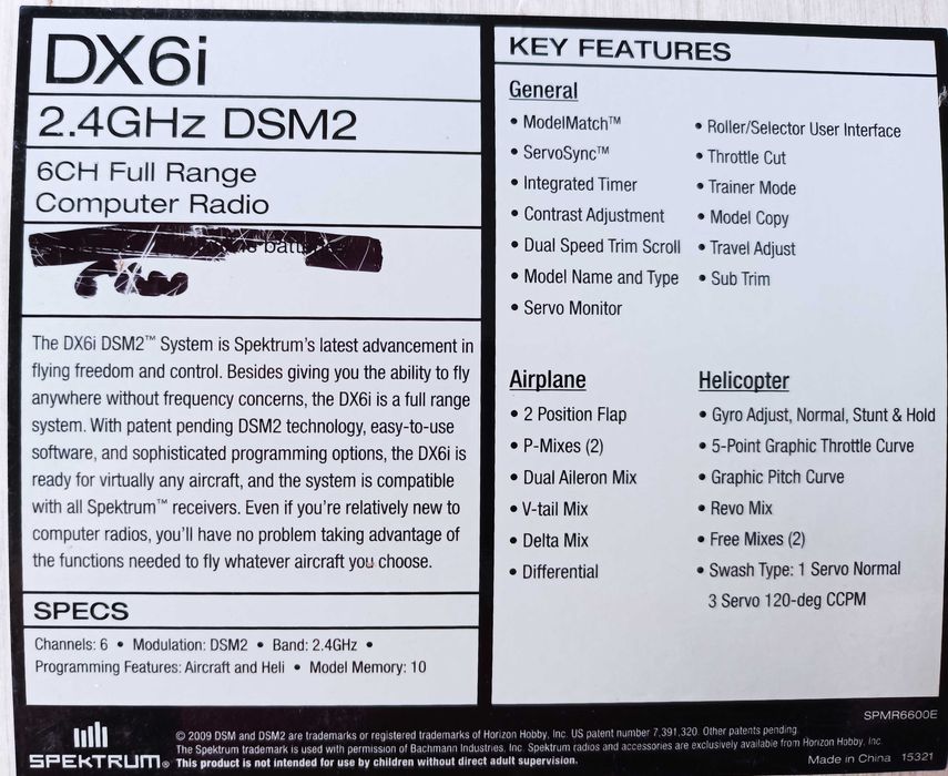 Spectrum DX6i 6-channel 2.4GHz