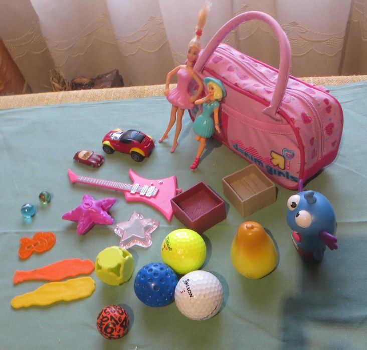 Mala de Criança Denim Girl, com Bonecas, Bolas, Carros Total 22 peças