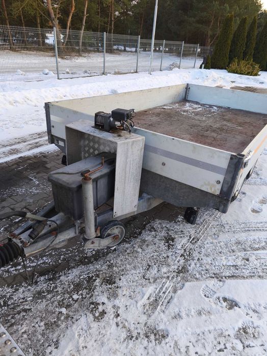 Przyczepka DMC 2t wciągarka najazdy pod minikoparke