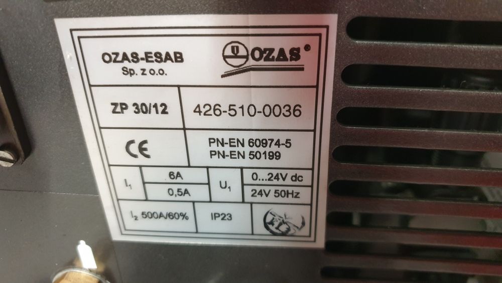 Podajnik drutu ZP30 wodny, oryginał OZAS ESAB nieużywany