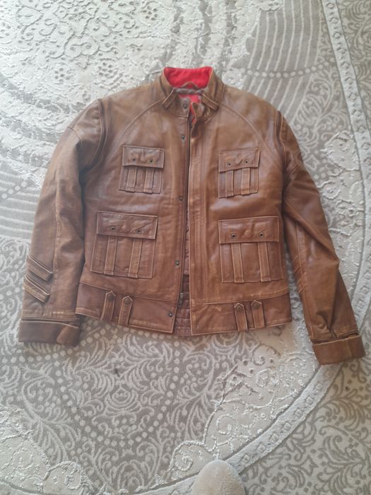 Куртка унисекс весна натуральная кожа