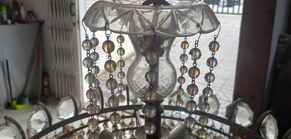 Candeeiro de sala vintage inox