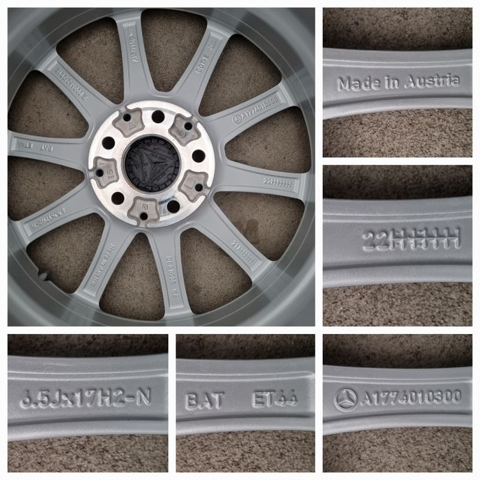 Koła Zimowe Alu 17" Mercedes A Klasa W177 B Klasa W247 CLA C118 5x112