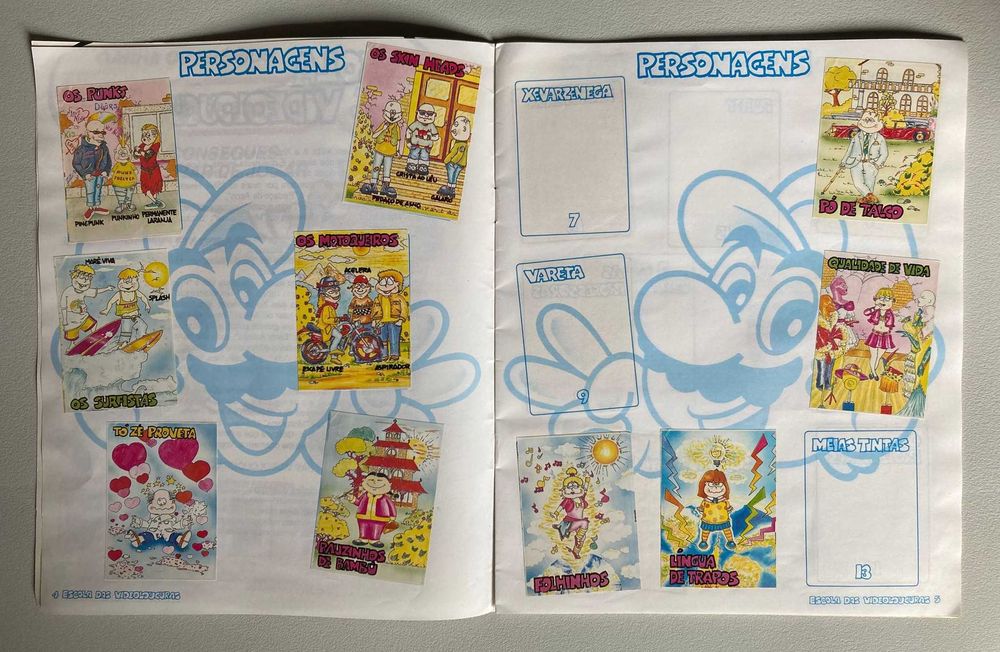 Caderneta de Cromos Antiga: Escola das Videoloucuras