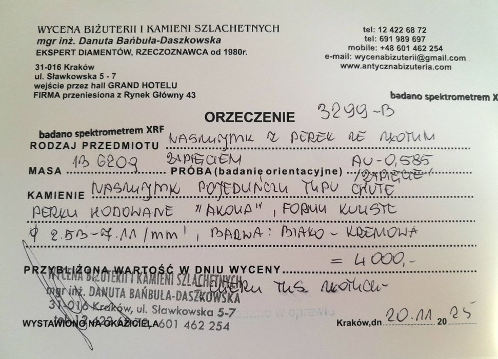 Piękny Naszyjnik Art deco Akoya Złoto 585 48cm WYCENA