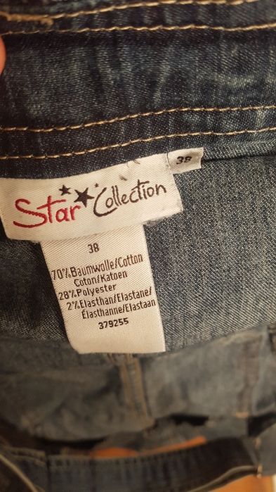 Sukienka ciążowa ogrodniczki regulowana dżinsowa