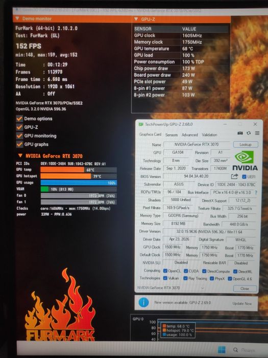 Відеокарта ASUS DUAL RTX 3070 - O8G