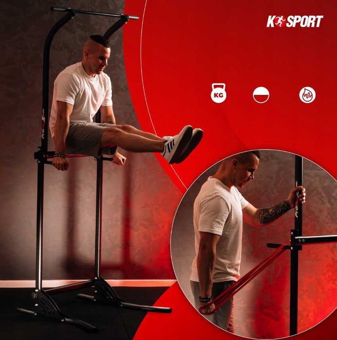 Стаціонарний турнік K-SPORT • Турнік для підтягувань • брусі брусья