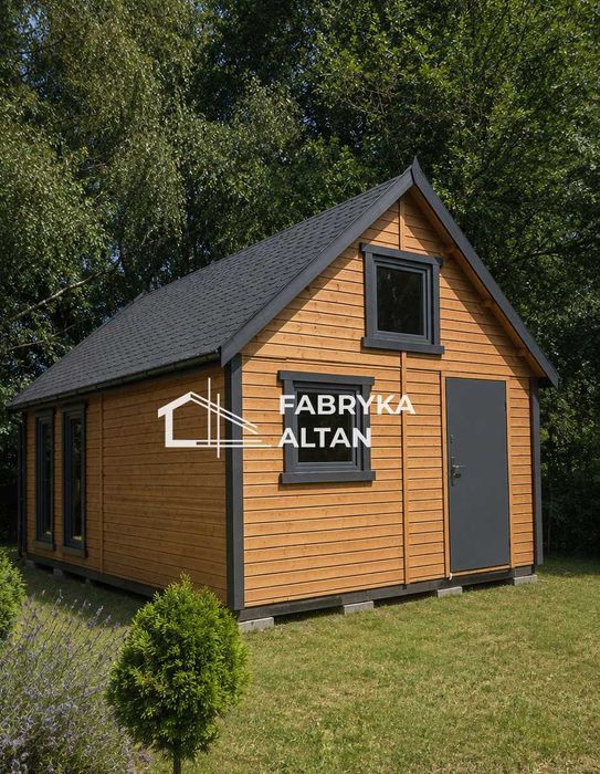Domek letniskowy, domki, drewniany 4x6, antresola - 28m2 - Fabryka Altan