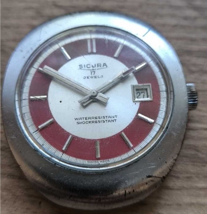 Вінтажний швейцарський чоловічий годинник Sicura