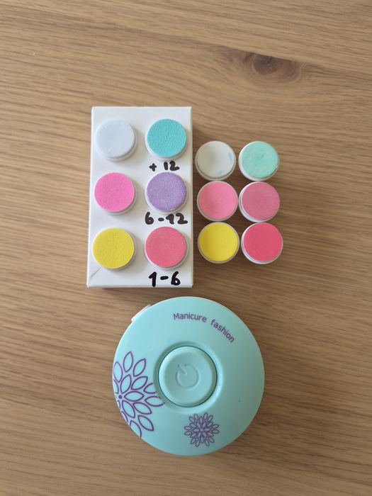 Lima de unhas elétrica para bebés c/ 6 limas extra - como novo