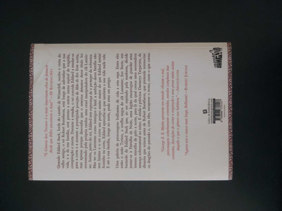 A Guerra dos Tronos - As Crónicas de Gelo e Fogo Livro 1