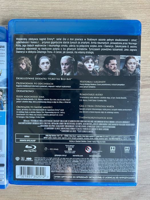 Everest, Gra o Tron sezon 8 ,blu ray disc nowe w folii