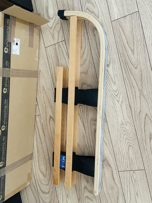 Drewniane sanki składane metalowe płozy Sanki Kesser Nowe