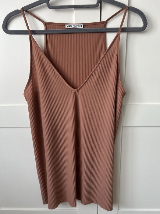 Bluzka Zara S bluzka na ramiączkach Zara