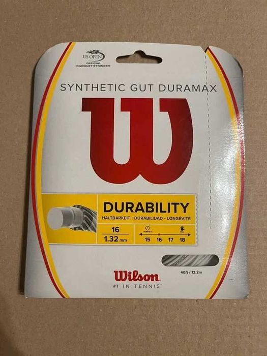 Naciąg tenisowy Wilson Synthetic Gut Duramax 1,32 mm , set 12,2 m