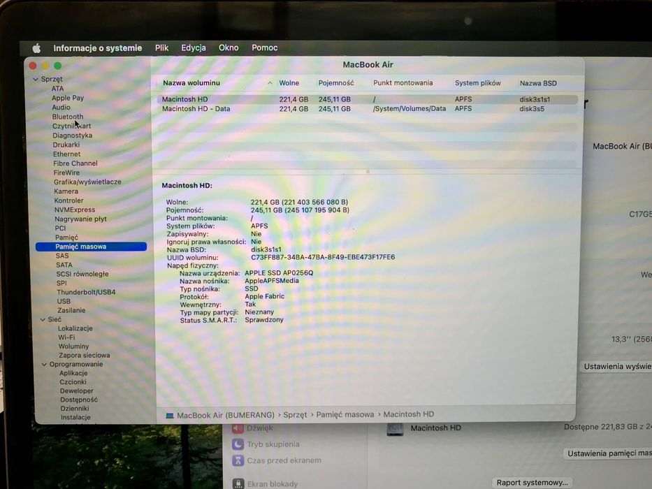 Apple MacBook Air M1 8GB 256GB SSD Retina 13,3” A2337
