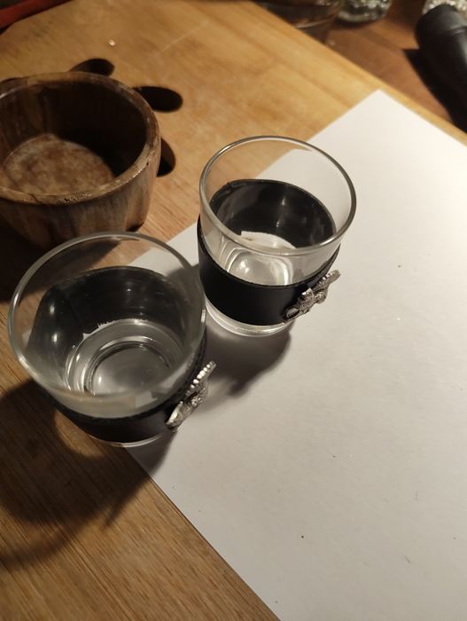 Kieliszki myśliwskie 2szt z głuszcem.