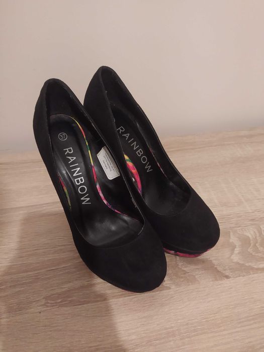 Szpilki 37 Bonprix Rainbow obcasy 13 cm
