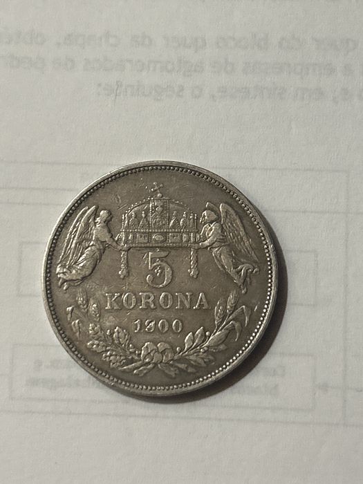 5 Korona 1900 Hungria Prata