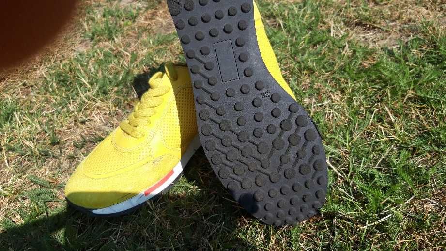 Adidasy żółte skora 38