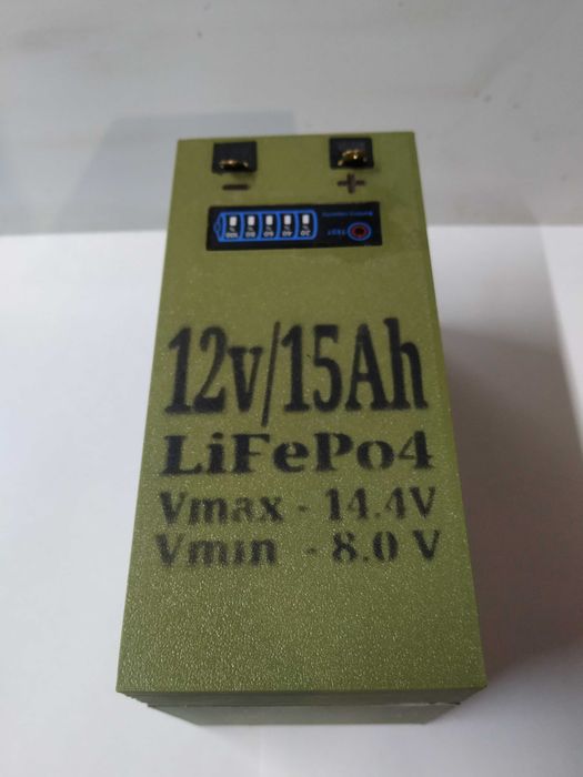 АКБ LiFePO4 12В 15Aг у розмірі 7Аг для УПС, ДБЖ, резервного живлення