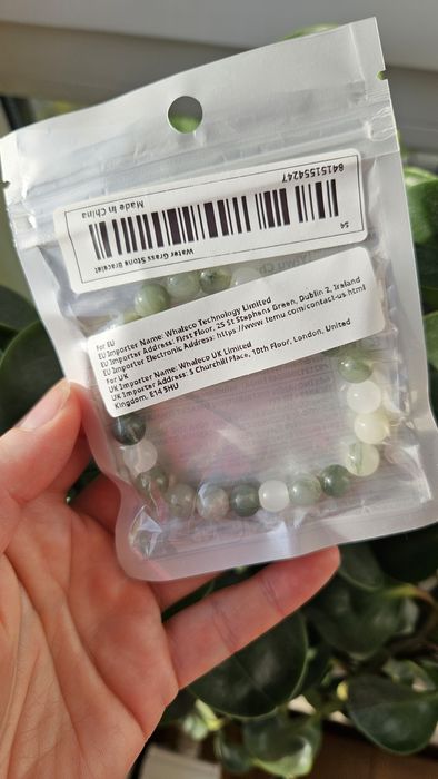 Piękna bransoletka z wodnego agatu 8mm