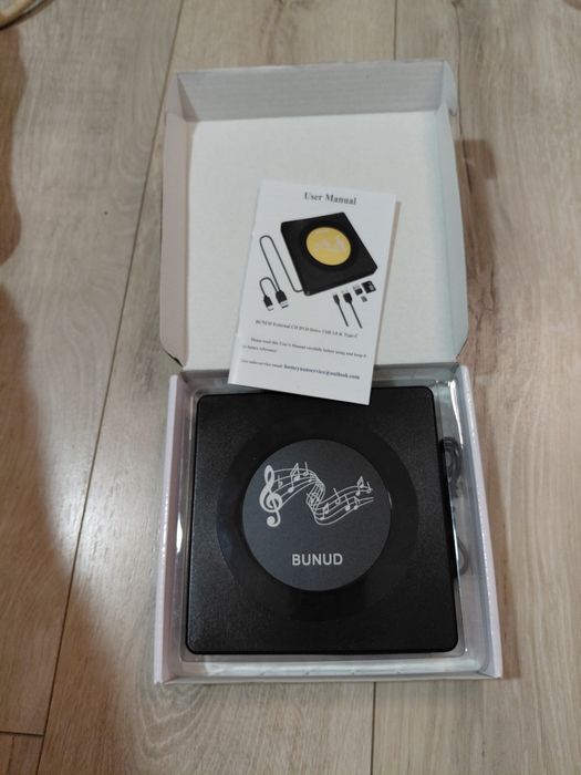 Зовнішній оптичний привід BUNUD CD/DVD Drive USB 3.0 & Type-C (+ USB-хаб / SD)