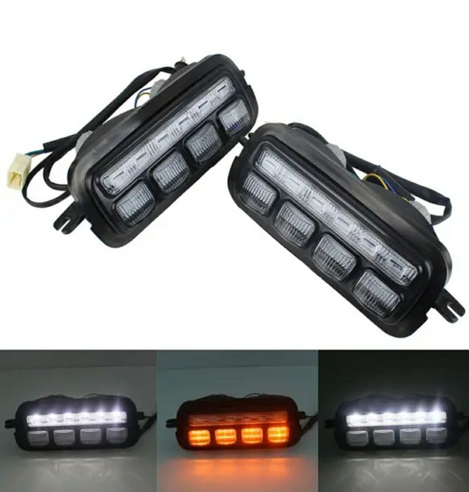 Підфарник ПТФ Led DRL Надфарники Нива 2121 бегущий поворот ДХО