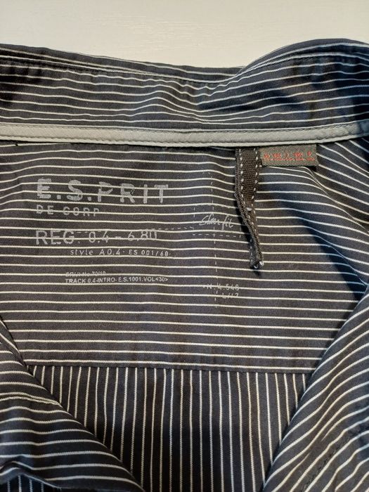Męska koszula w czarno-białe paski Esprit rozm 2XL.