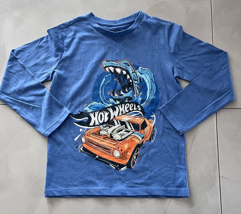 Koszulka HotWheels, longsleeve  116 tshirt, t-shirt, dł. rekaw