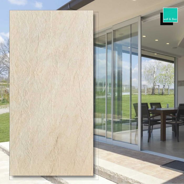 Gres 20mm City Grande Lavastone Black Beige 120x60x2 cm Taras Balkon