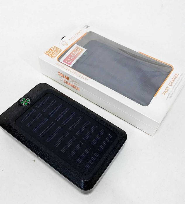 Повербанк PowerBank 18000 mAh з ліхтар з сонячною панеллю батареї