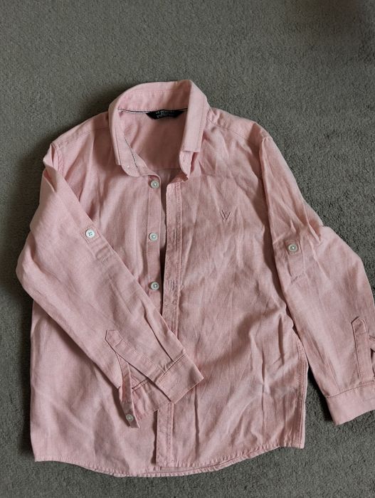Chłopięca koszula, różowa na 6-7 lat, jak nowa