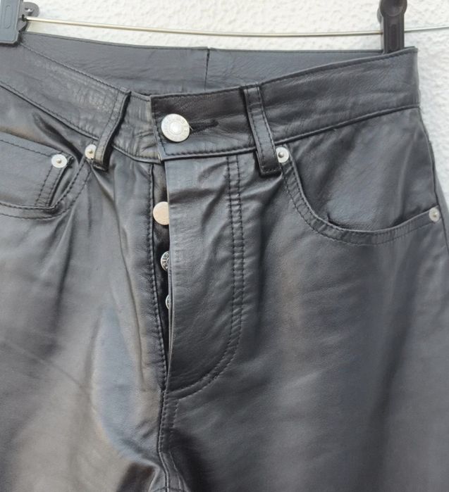 Calças 100% pele Helmut Lang