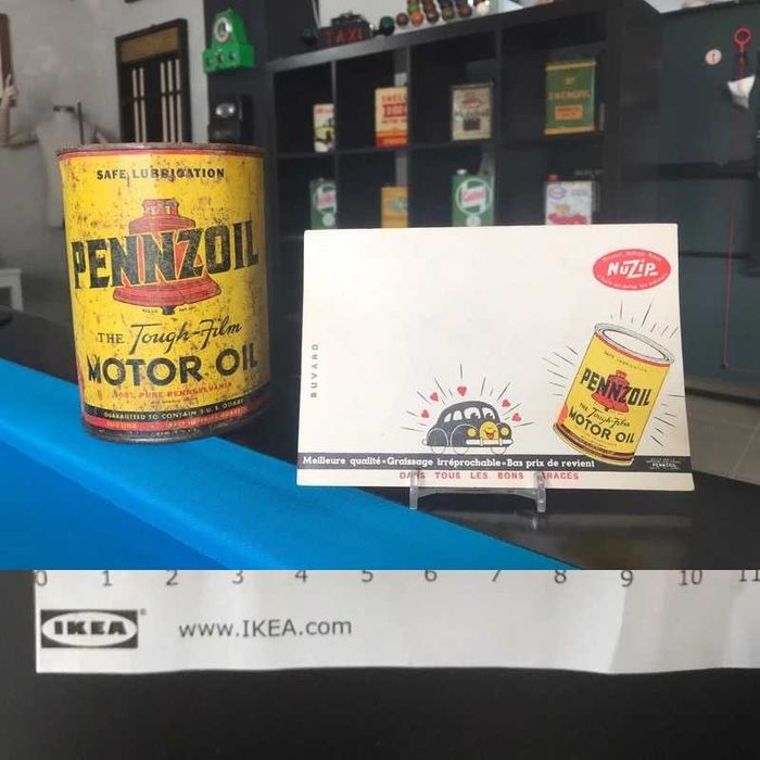 Lata+cartão Pennzoil