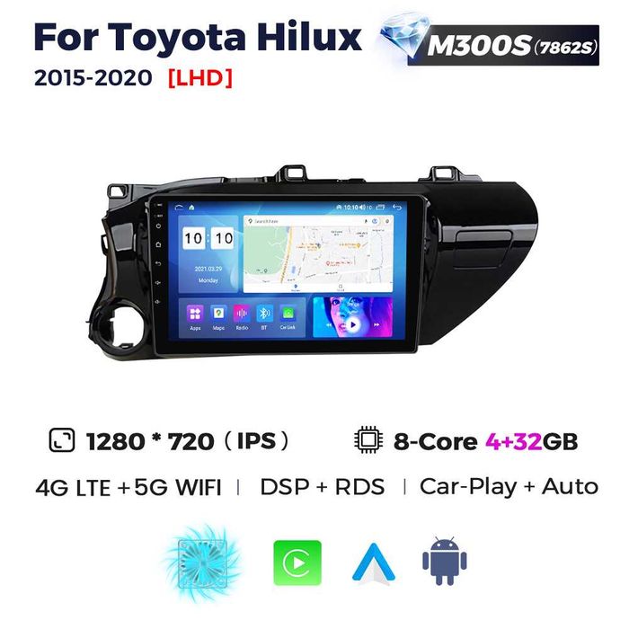 Штатна магнітола Toyota Hilux Android Тойота Хайлюкс GPS навігація
