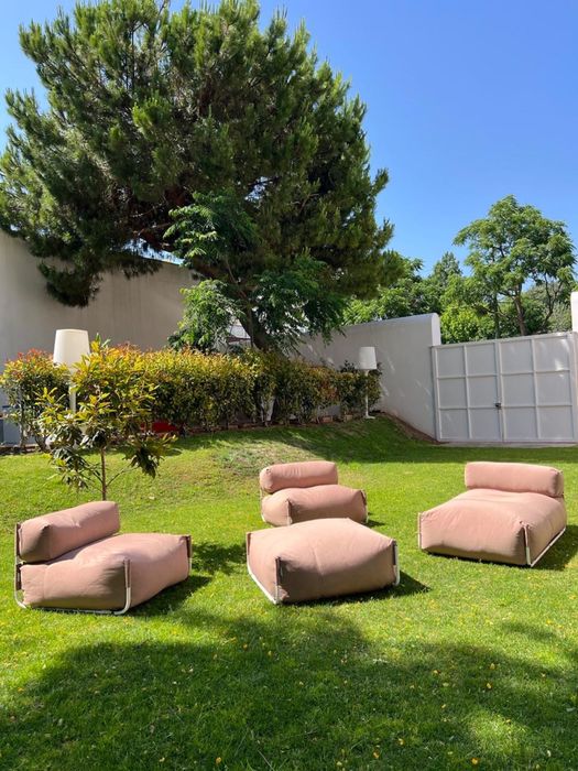 Pufe-sofá modular com encosto 100% exterior  Kave Home