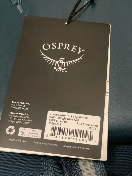 [NOVA] Mochila Osprey Transporter Roll Top 18 L